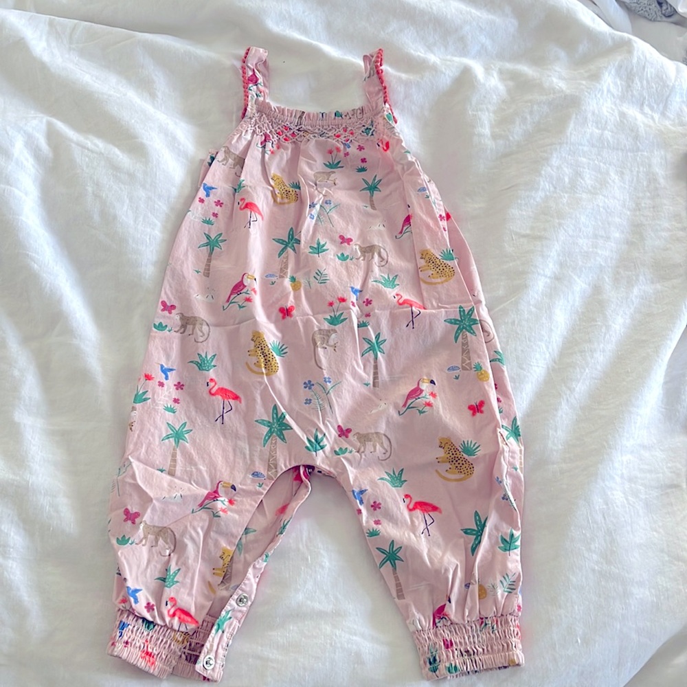 Baby Boden Jungle Animal Romper. Size 12-18M